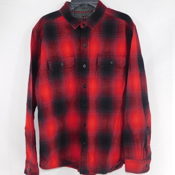 Woolrich Other - Woolrich Mens Red & Black Plaid Flannel Button Up